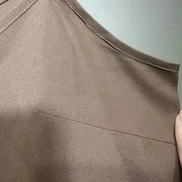 Judith March Brown Crochet Bell Sleeve Sheath Dress - Size Small - Picture 5 of 5